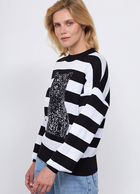  GRIOL. Джемпер жен. 310515.33303.8202SA Чёрно-белый GRIOL