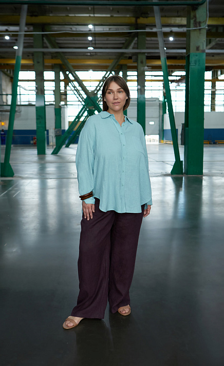 Рубашка изо льна и хлопка GRIOL