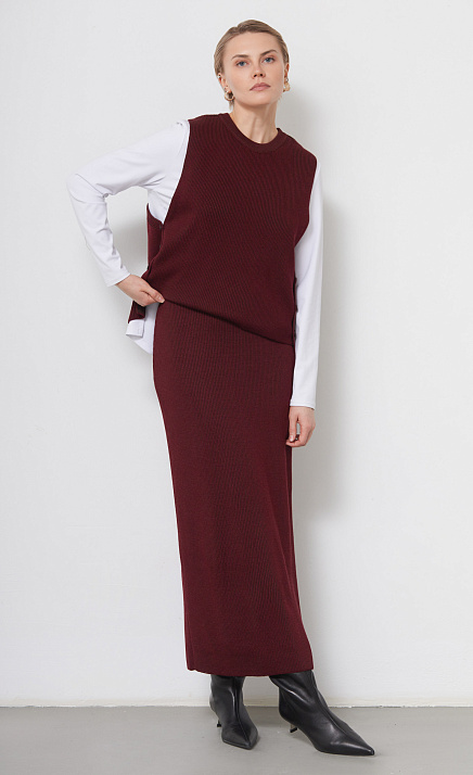 GRIOL. Юбка жен. 350118.33303.4811S Бордово-коричневый GRIOL GRIOL. Юбка жен. 350118.33303.4811S Бордово-коричневый