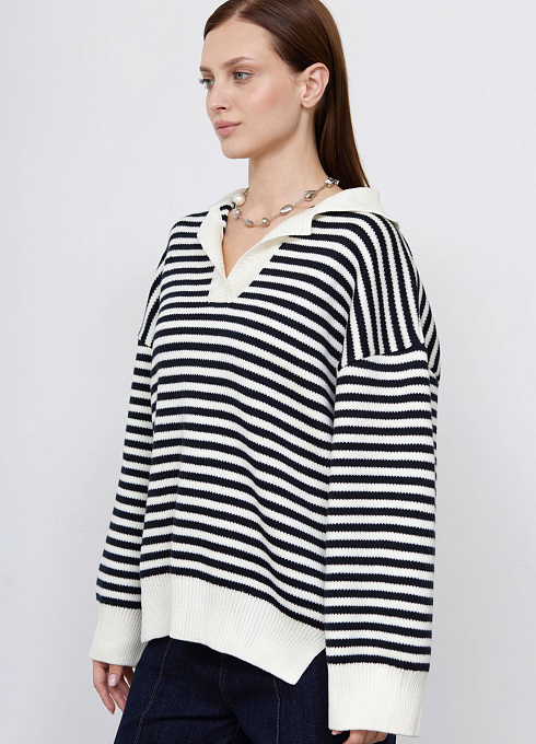  GRIOL. Джемпер жен. 310541.01303.9407S Сине-молочный GRIOL