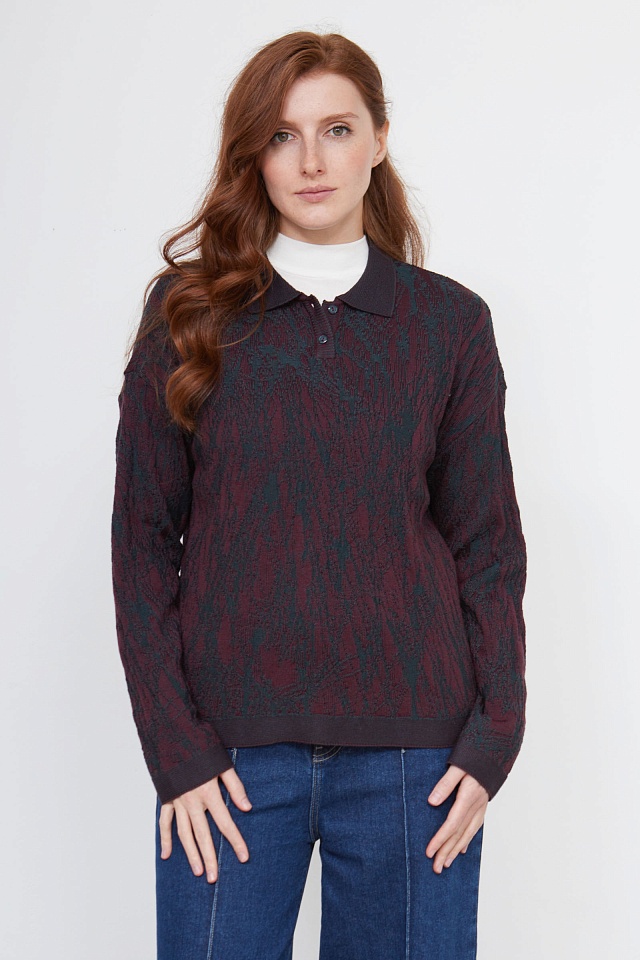  GRIOL. Джемпер жен. 310344В.33303.1465O Изумрудно-бордовый GRIOL