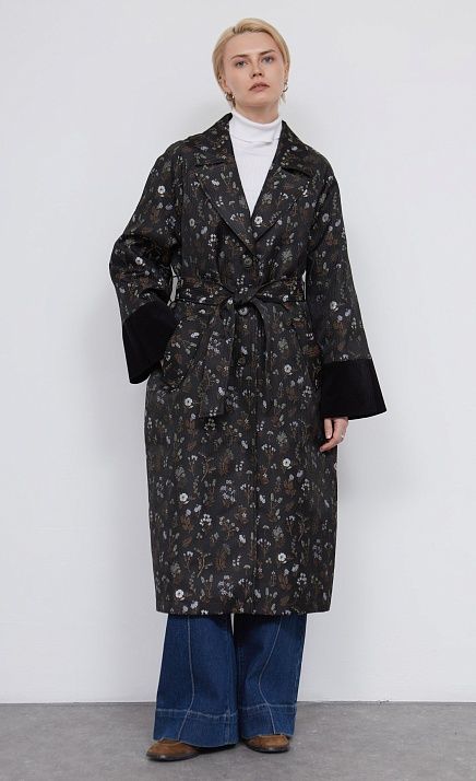 GRIOL. Плащ жен. 504658.11209.8201F Черный GRIOL GRIOL. Плащ жен. 504658.11209.8201F Черный