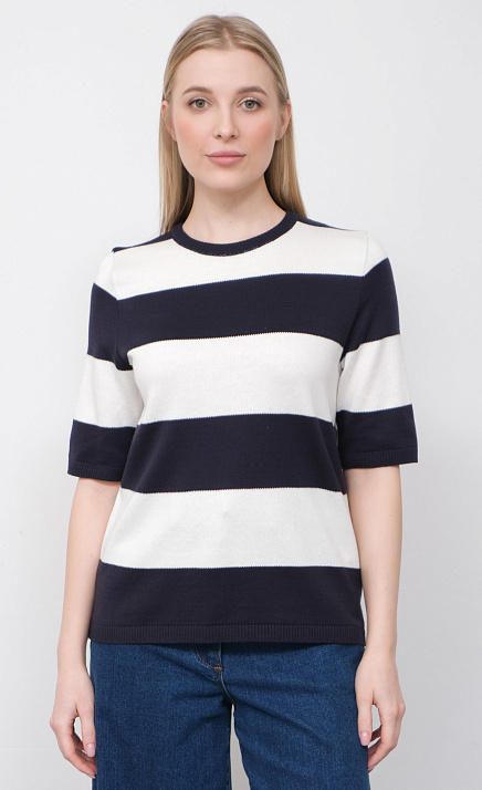 GRIOL. Джемпер жен. 310444П.33303.0296S Бело-синий GRIOL GRIOL. Джемпер жен. 310444П.33303.0296S Бело-синий
