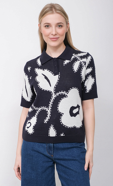  GRIOL. Джемпер жен. 310501.33303.9602F Сине белый 