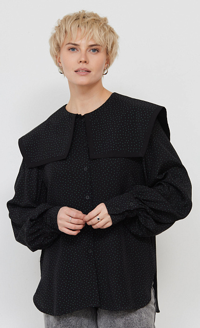 Блузка из вискозы в горошек GRIOL