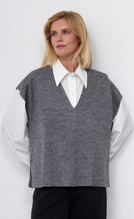  GRIOL. Жилет жен. 380045К.33303.7600M Серый 