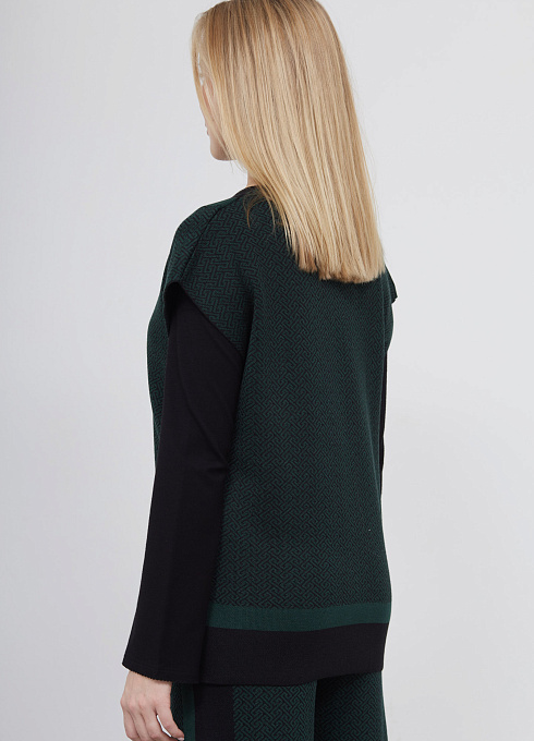  GRIOL. Жилет жен. 380077.33303.8212G Чёрно-бирюзовый GRIOL