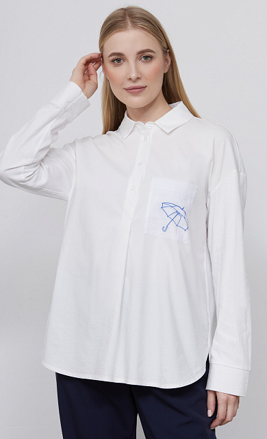 Рубашка oversize комбинированная GRIOL