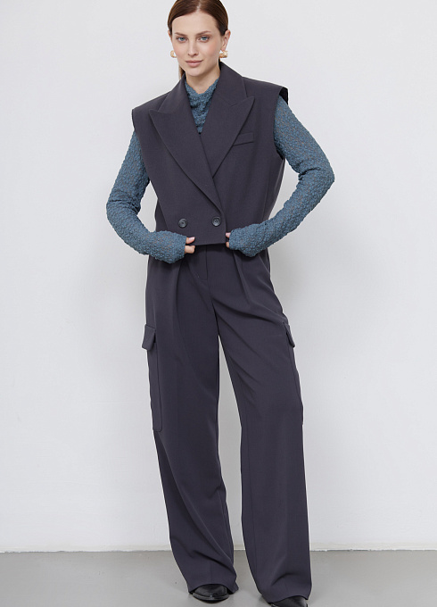  GRIOL. Жилет жен. 388322.11312.7600N Тёмно-серый GRIOL