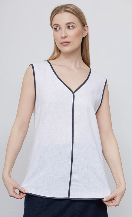 Блузка oversize изо льна и вискозы GRIOL